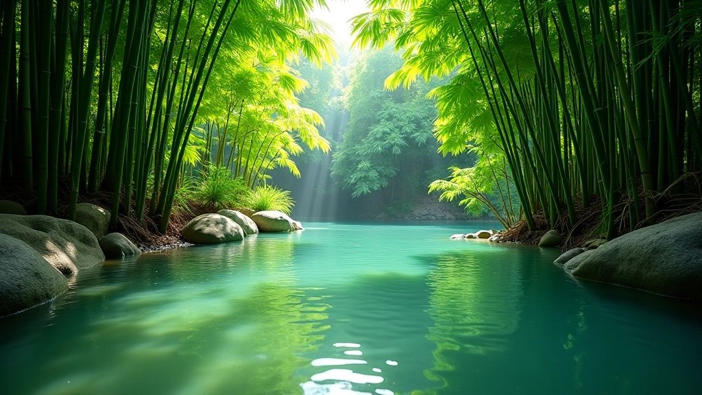 Pozas naturales del río con agua clara rodeadas de vegetación tropical